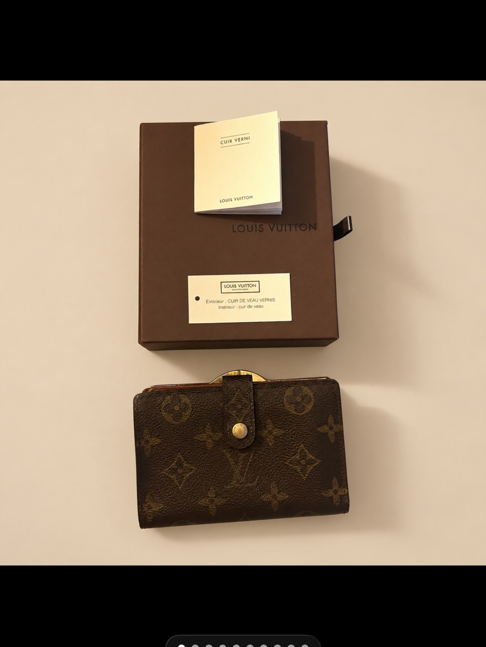LOUIS VUITTON Portemonnaie Viennois Monogram KISSLOCK Wallet w/ COA - Picture 2 of 12